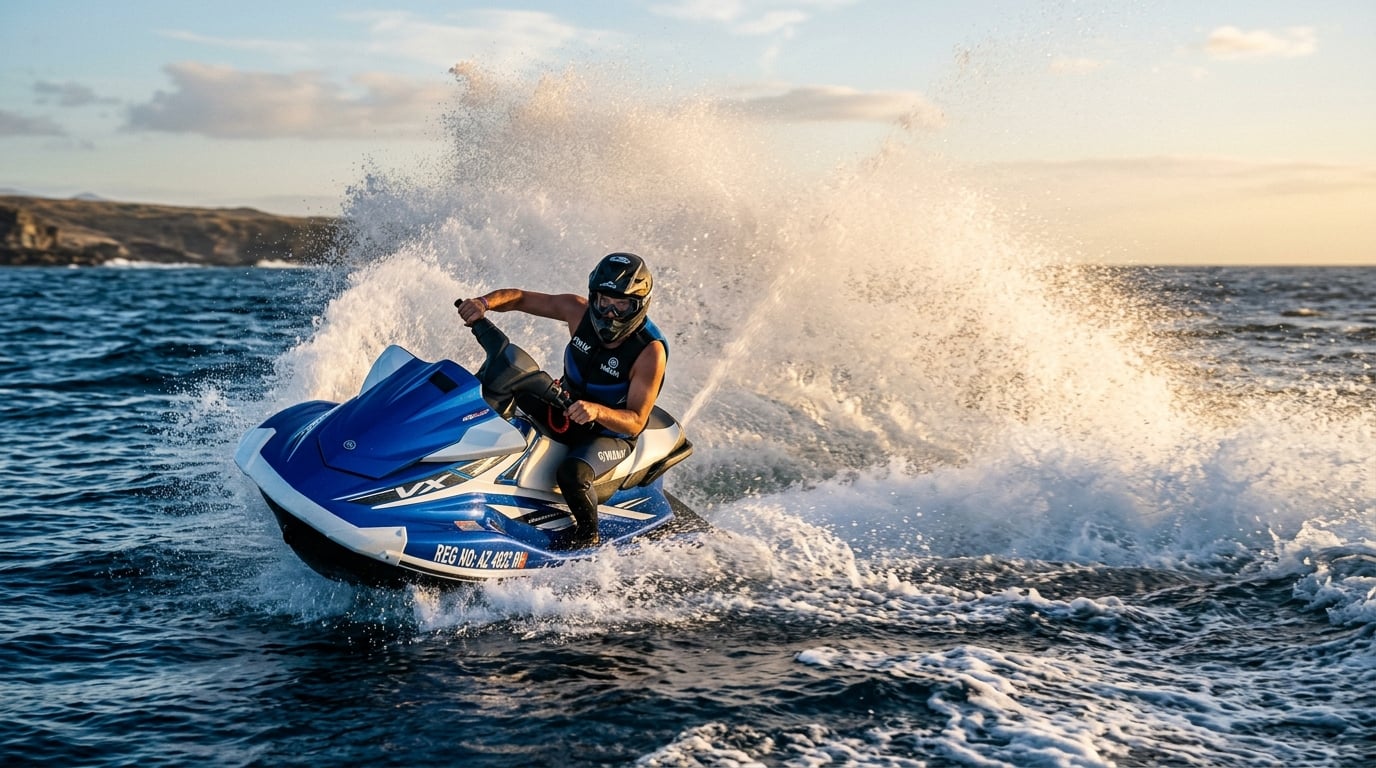 Jet ski en pleine action